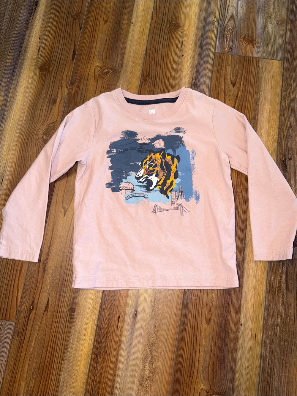 TEA Tiger Long Sleeve Tee Size 4
